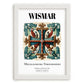 Wismar, Germany – Travel Poster, placed in minimal white frame