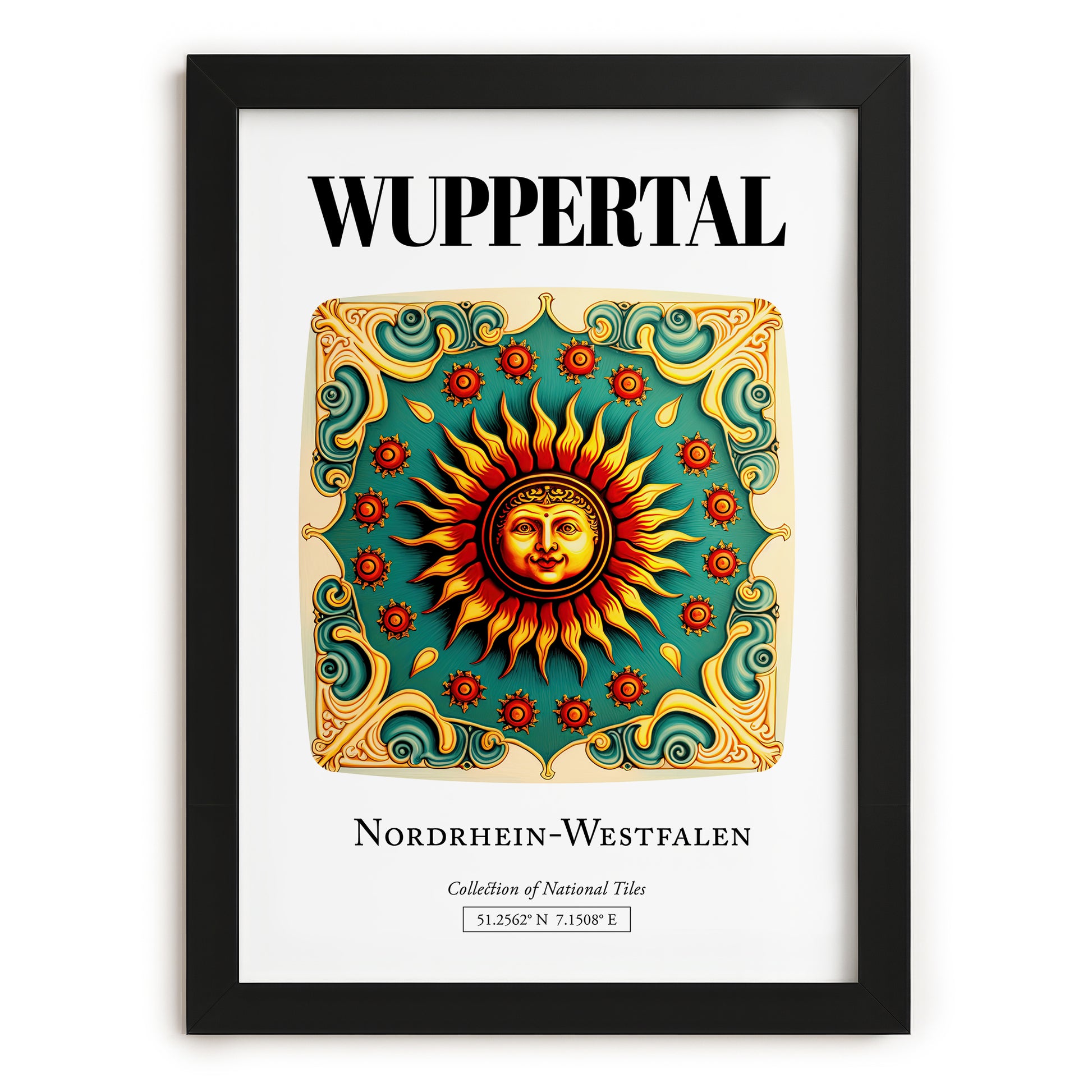 Wuppertal, Germany – Travel Wall Art, in sleek black frame