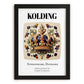Kolding, Denmark – Travel Poster, in sleek black frame