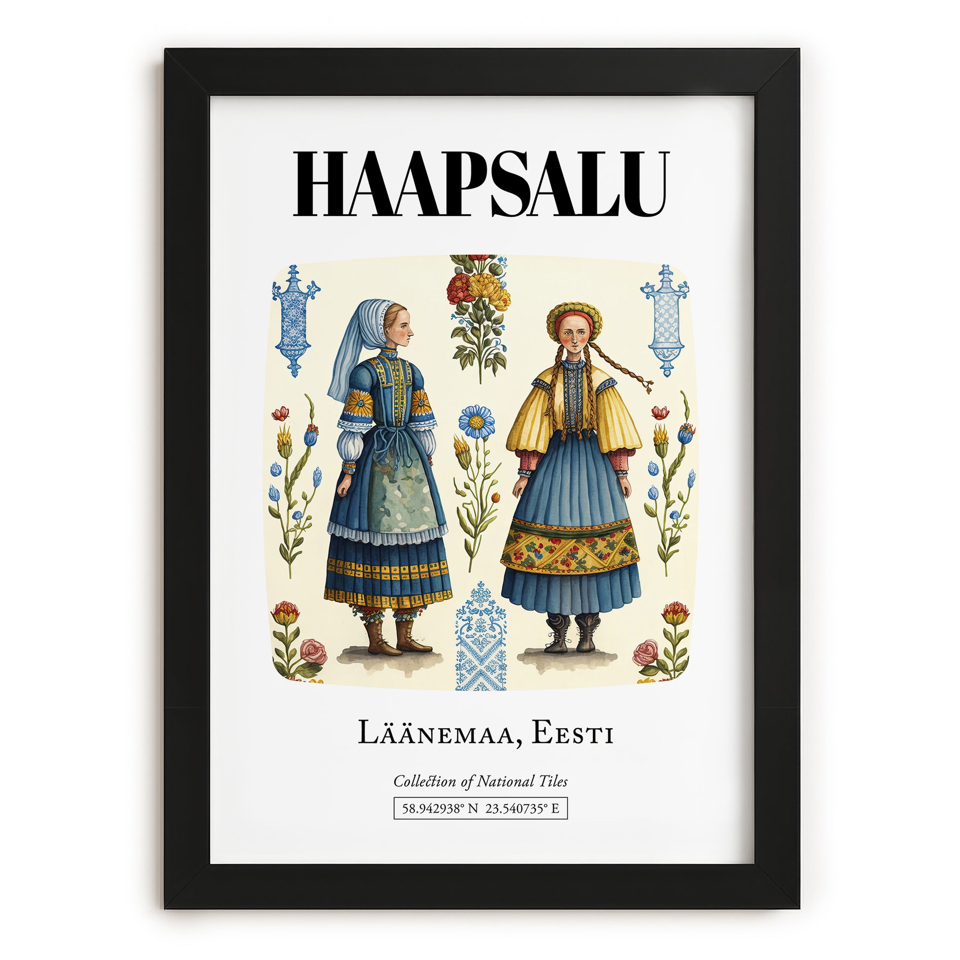 Haapsalu, Estonia – Travel Poster, in sleek black frame