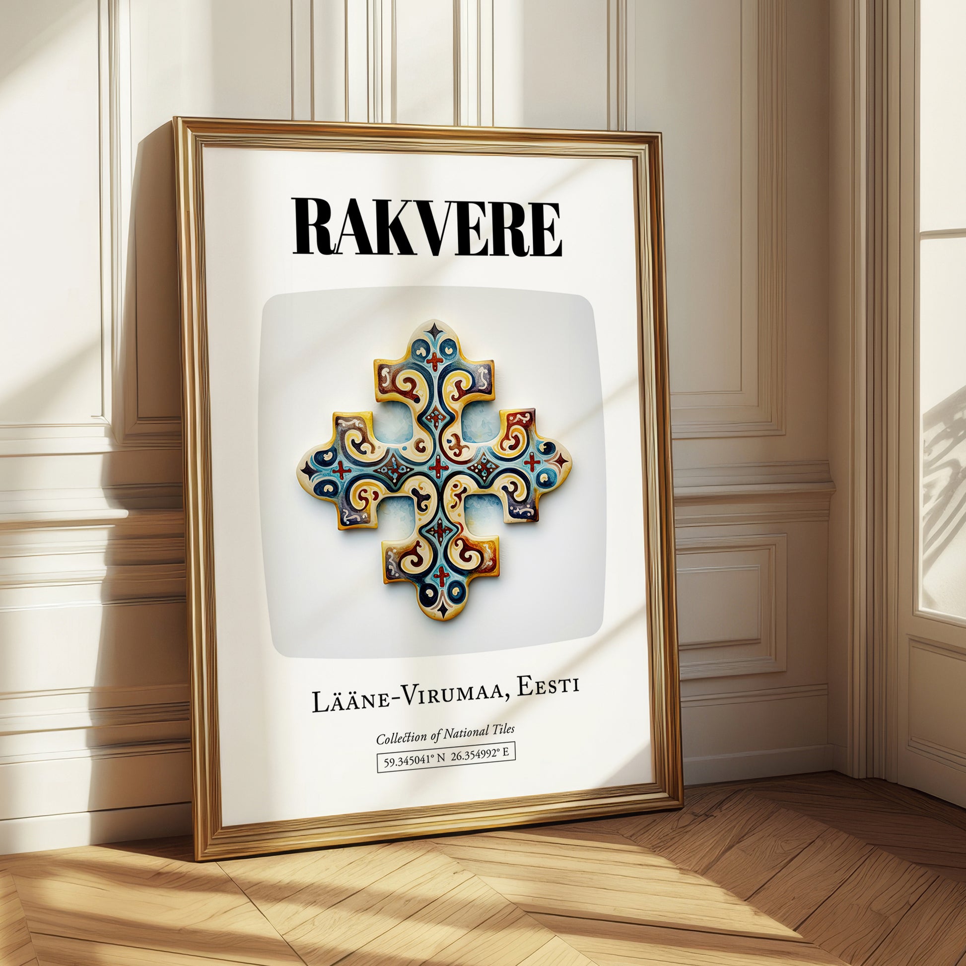 Rakvere, Estonia – Away From Home Poster, styled in a charming Paris street view