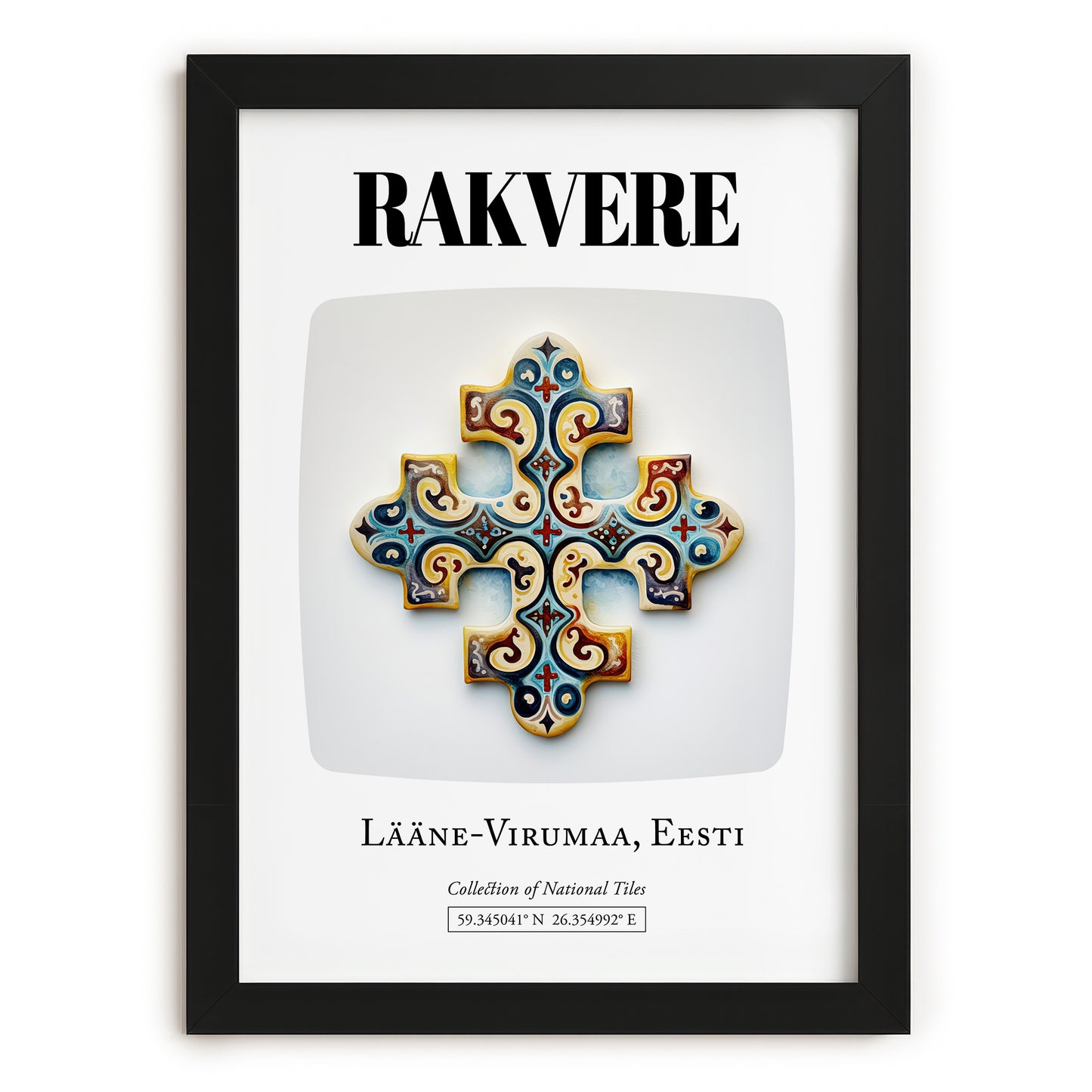 Rakvere, Estonia – Away From Home Poster, in sleek black frame