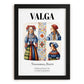Valga, Estonia – National Pride Wall Decor, in sleek black frame