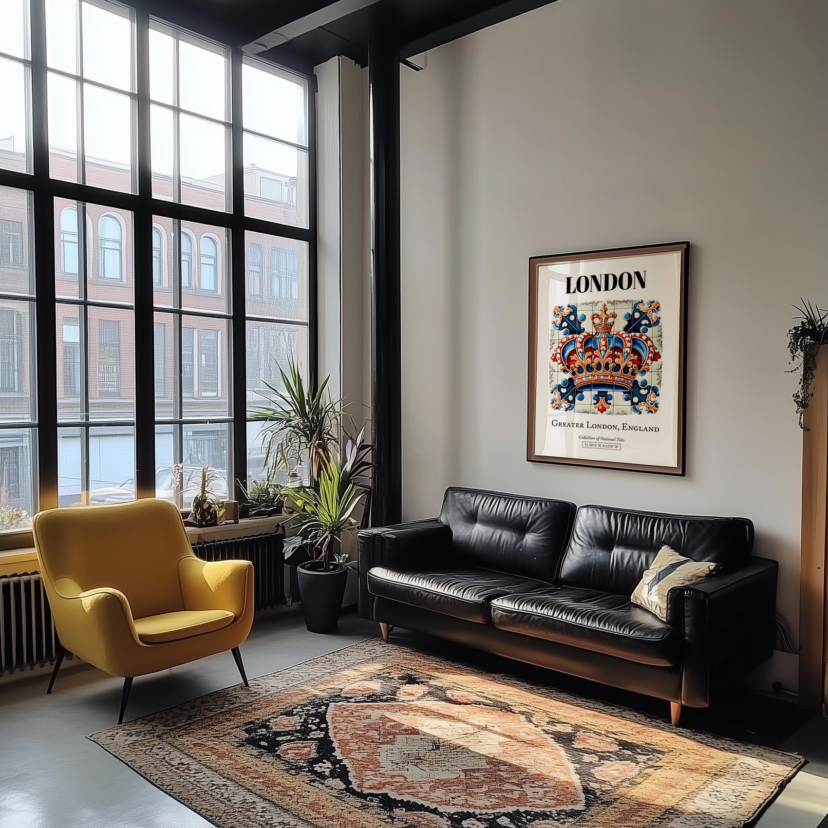London, England – Travel Wall Decor, unframed on coastal sand