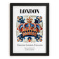 London, England – Travel Wall Decor, in sleek black frame