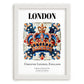 London, England – Travel Wall Decor, placed in minimal white frame