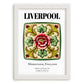 Liverpool, England – Travel Wall Art, placed in minimal white frame