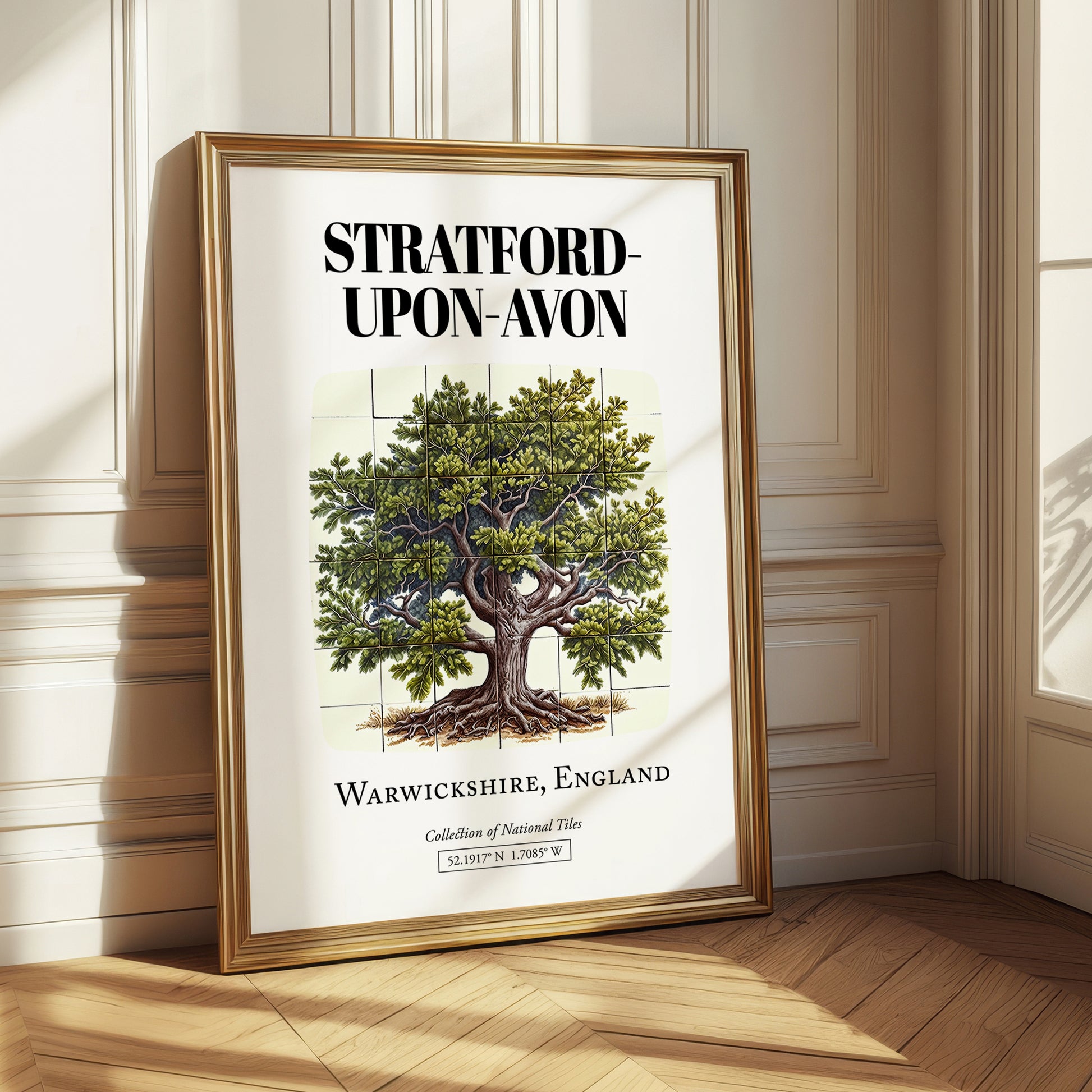 Stratford-upon-avon, England – Travel Poster, styled in a charming Paris street view