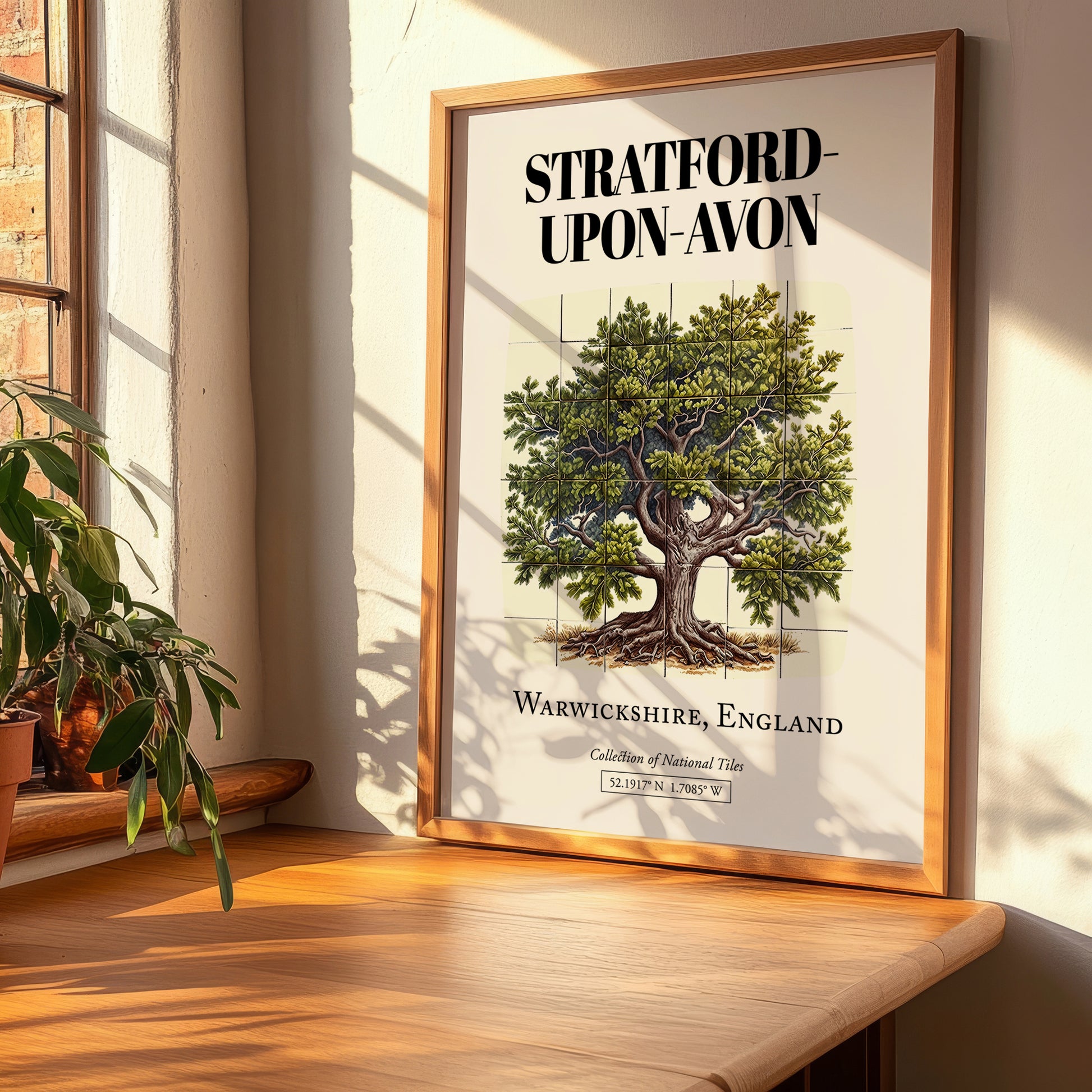 Stratford-upon-avon, England – Travel Poster, clean layout with no caption