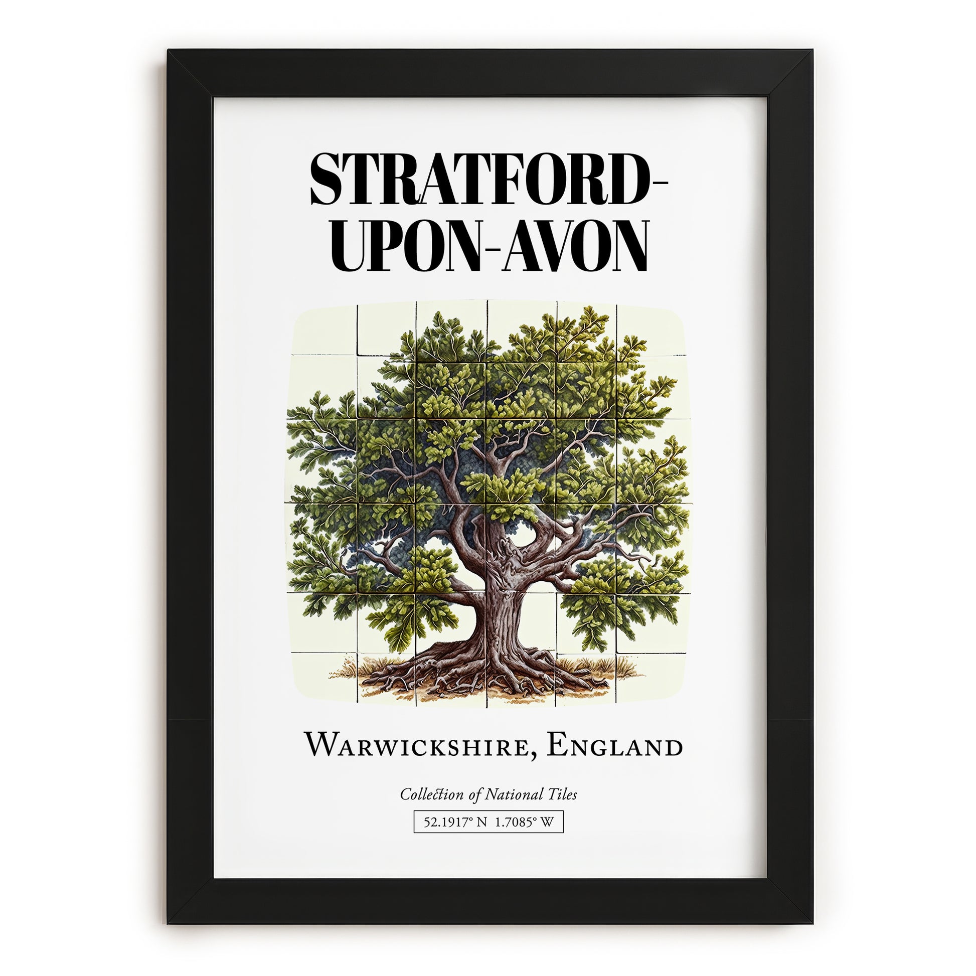 Stratford-upon-avon, England – Travel Poster, in sleek black frame