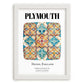 Plymouth, England – Travel Destination Art, placed in minimal white frame