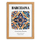 Barcelona, Spain – Travel Print, set in oak frame