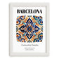 Barcelona, Spain – Travel Print, placed in minimal white frame