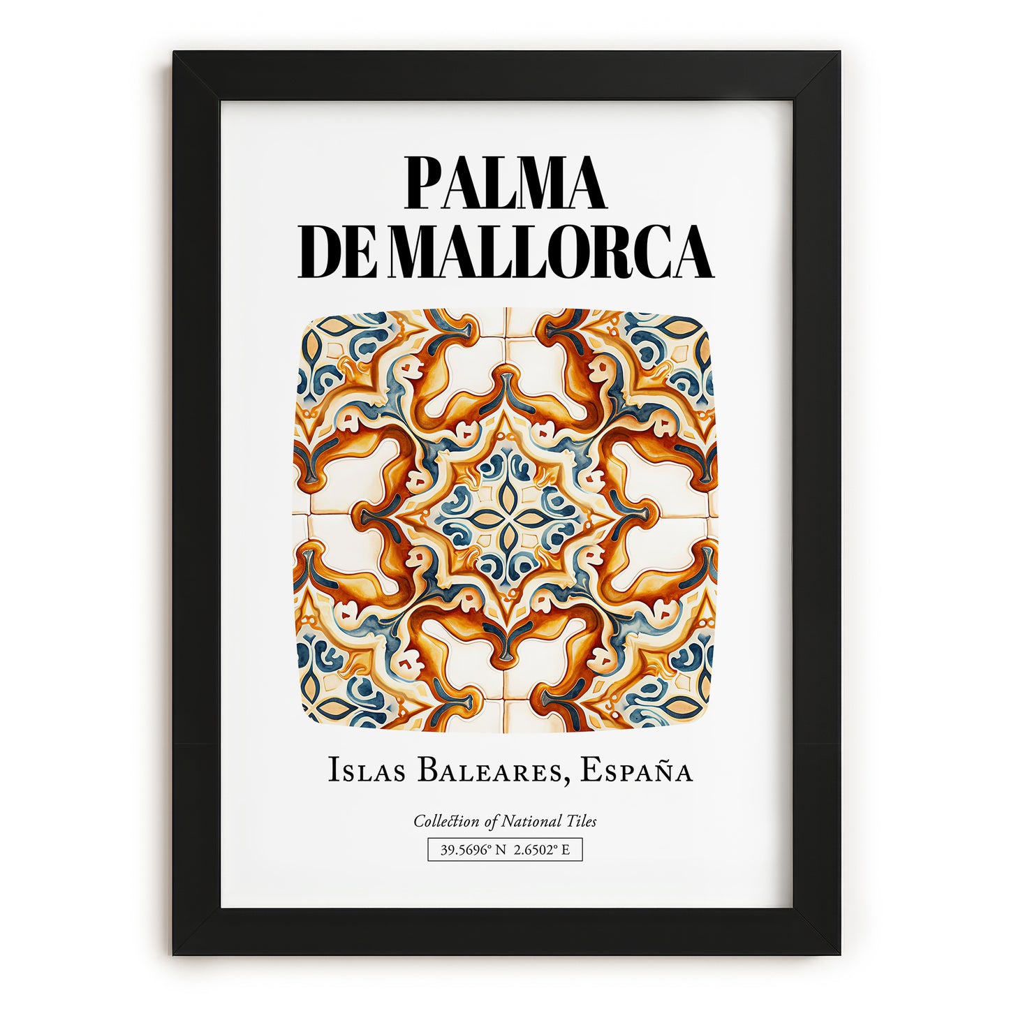Palma De Mallorca, Spain – Travel Print, in sleek black frame