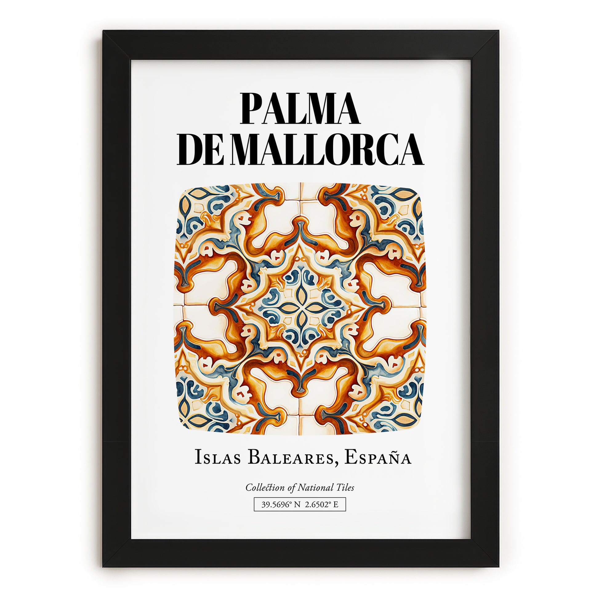 Palma De Mallorca, Spain – Travel Print, in sleek black frame