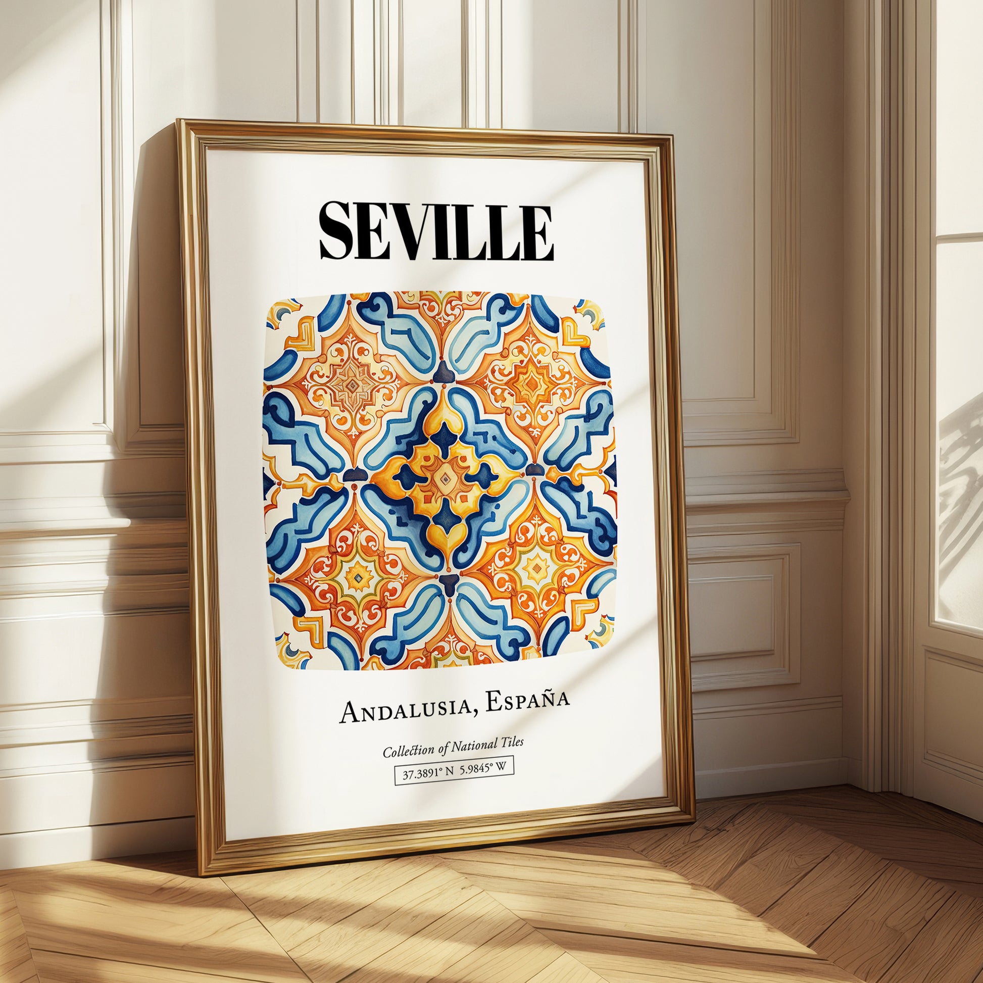 Seville, Spain – Travel Poster, styled in a charming Paris street view