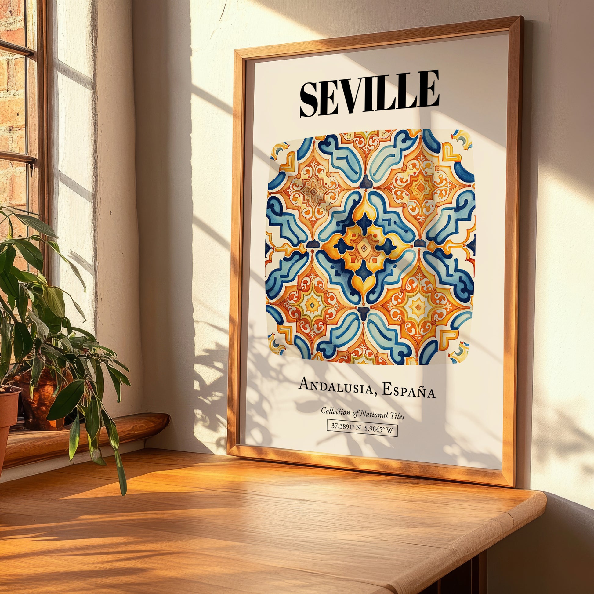 Seville, Spain – Travel Poster, clean layout with no caption