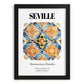 Seville, Spain – Travel Poster, in sleek black frame