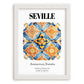 Seville, Spain – Travel Poster, placed in minimal white frame