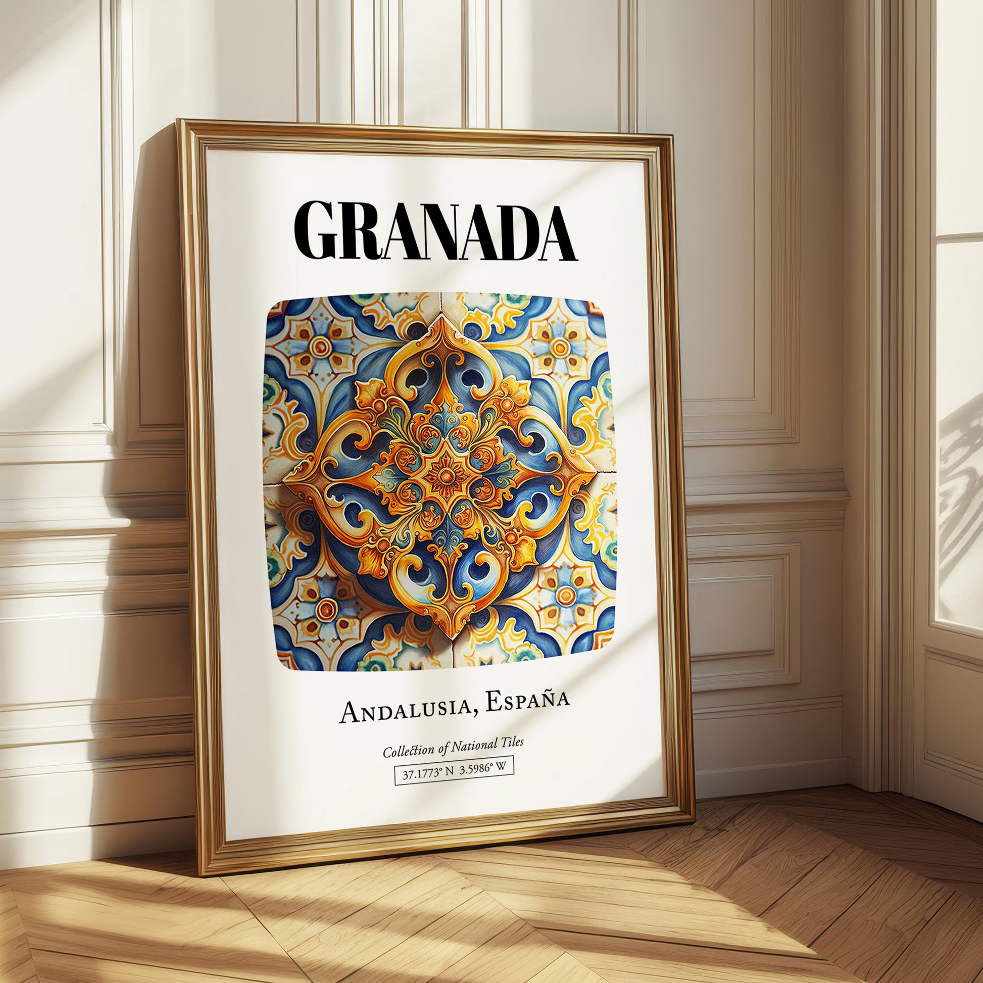 Granada, Spain – Travel Poster, styled in a charming Paris street view
