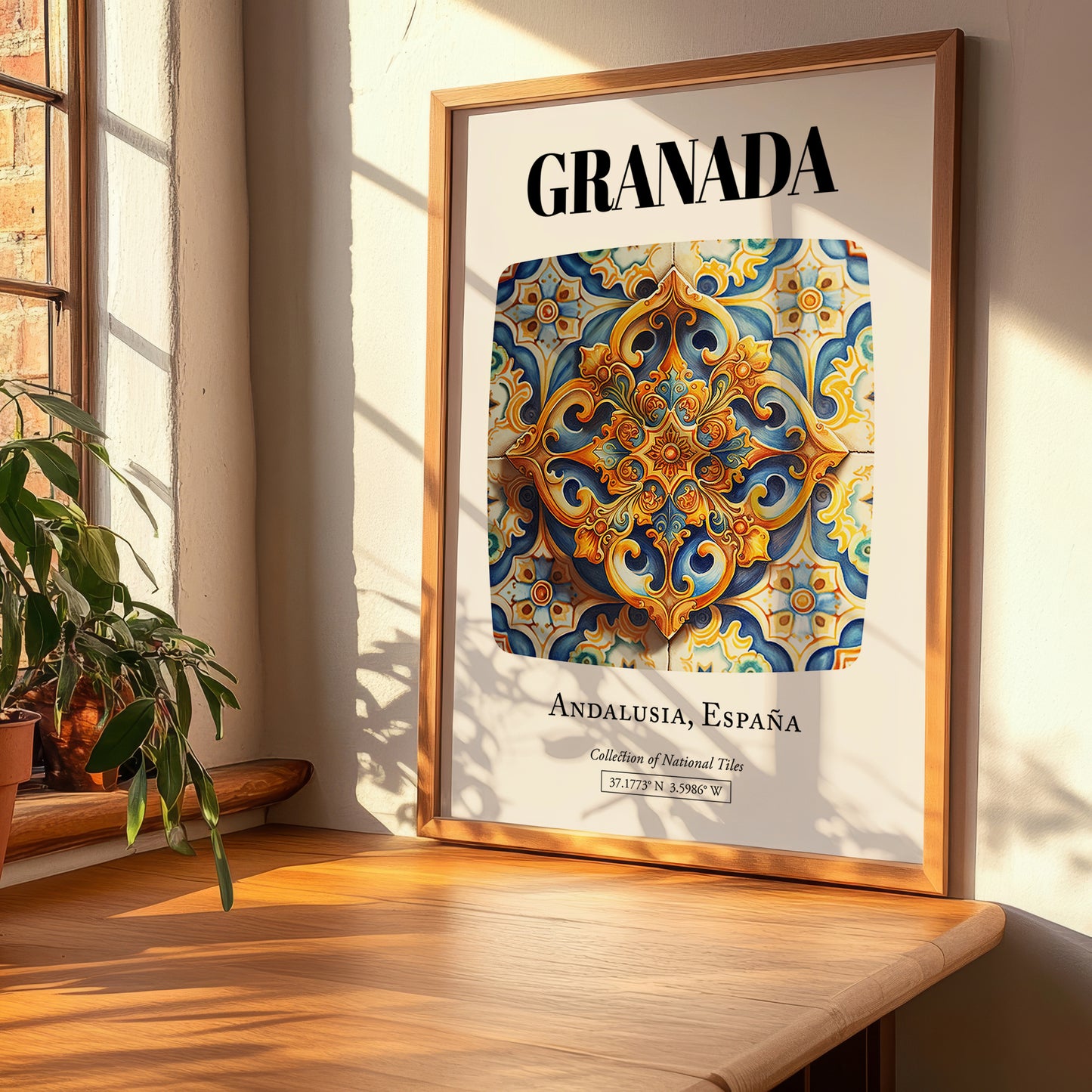 Granada, Spain – Travel Poster, clean layout with no caption