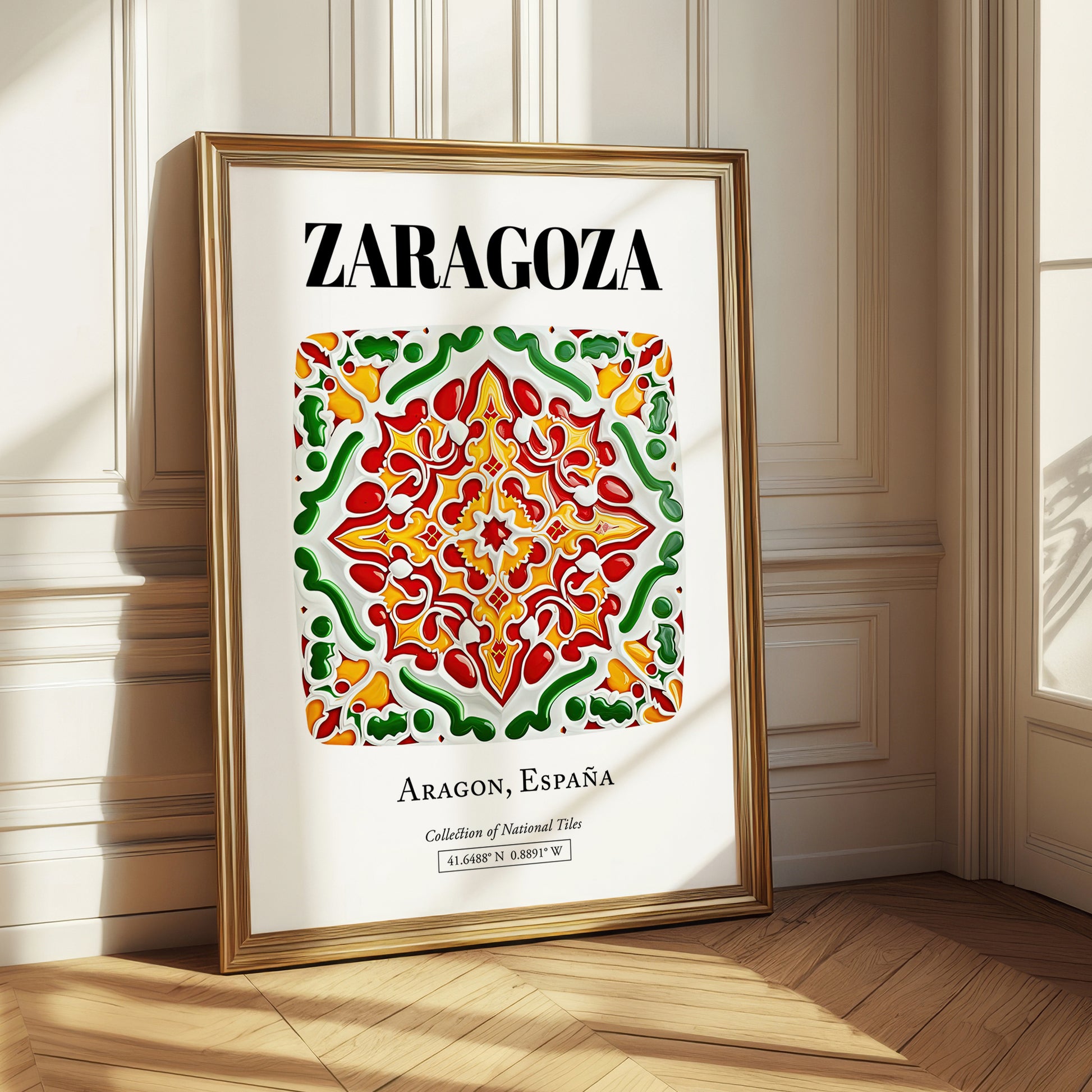 Zaragoza, Spain – Travel Poster, styled in a charming Paris street view