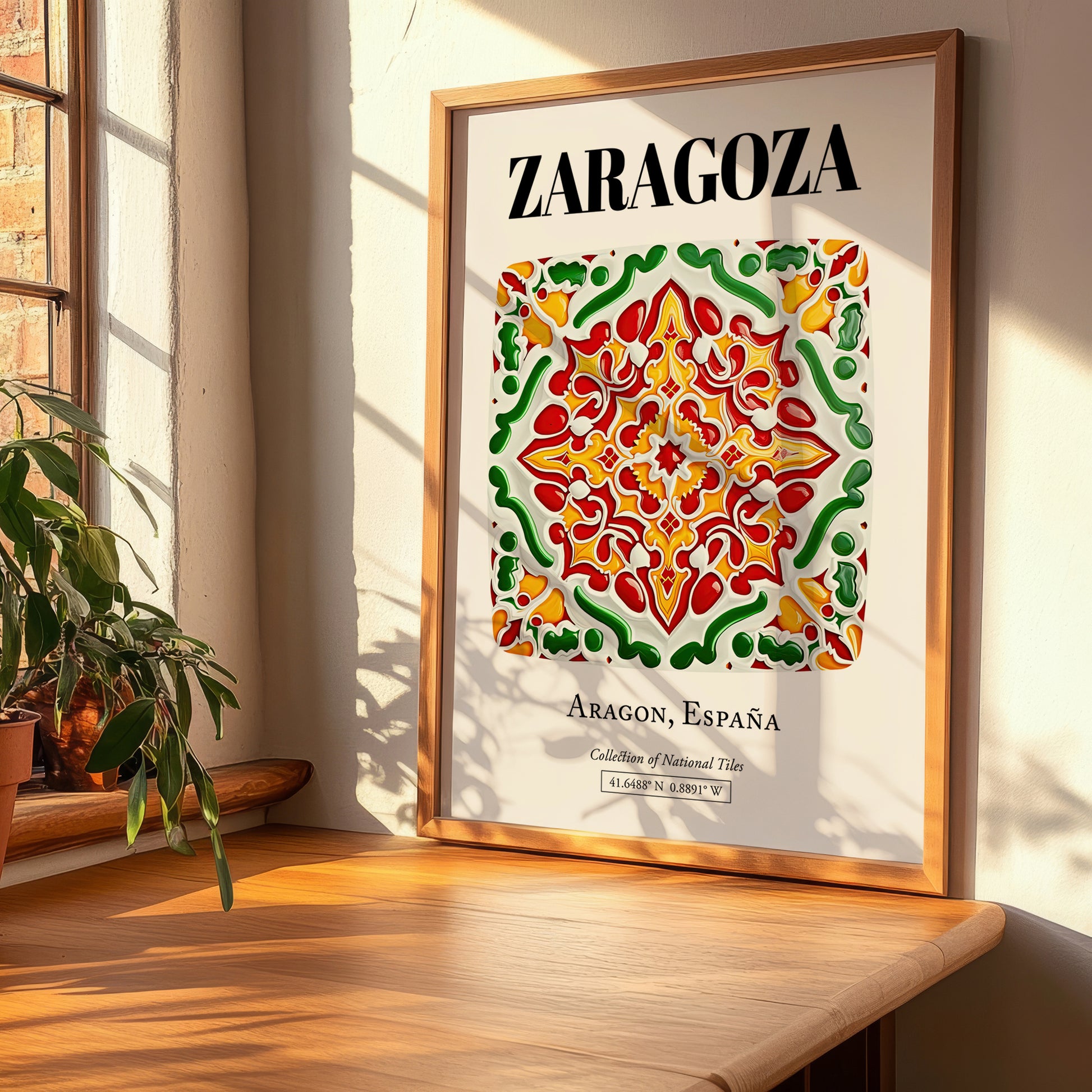 Zaragoza, Spain – Travel Poster, clean layout with no caption