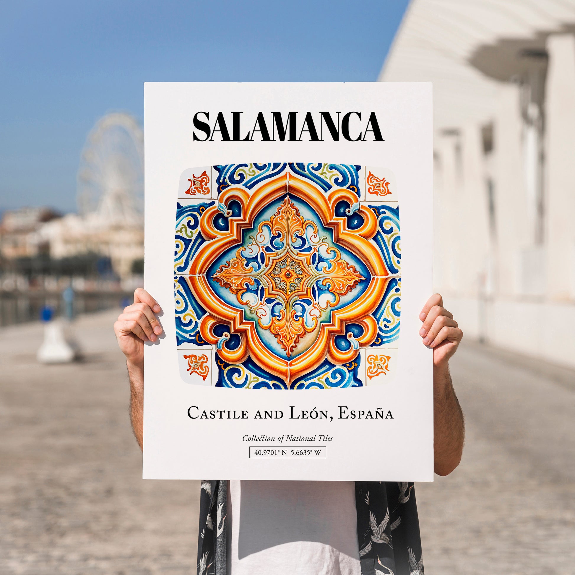 Salamanca, Spain – Travel Wall Decor, no-text version framed in wood