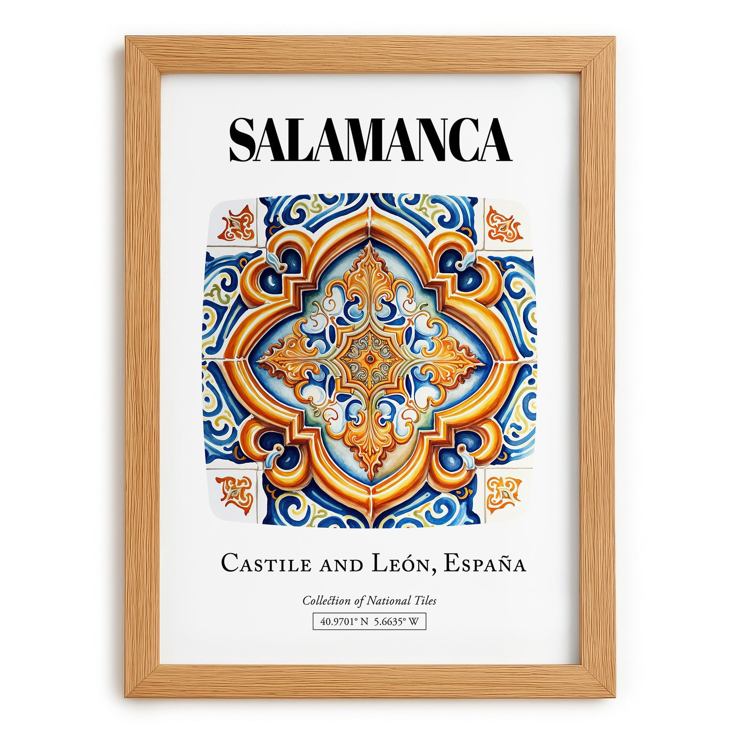 Salamanca, Spain – Travel Wall Decor, set in oak frame