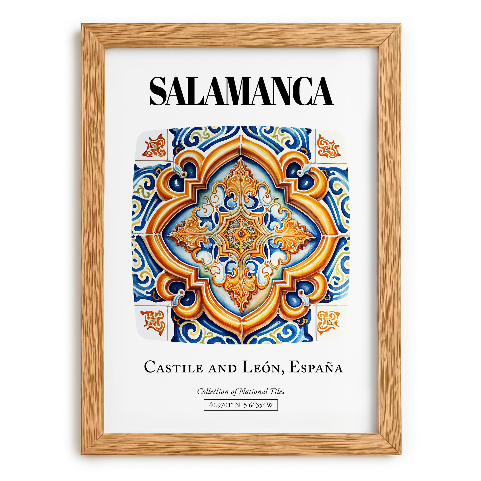 Salamanca, Spain – Travel Wall Decor, set in oak frame