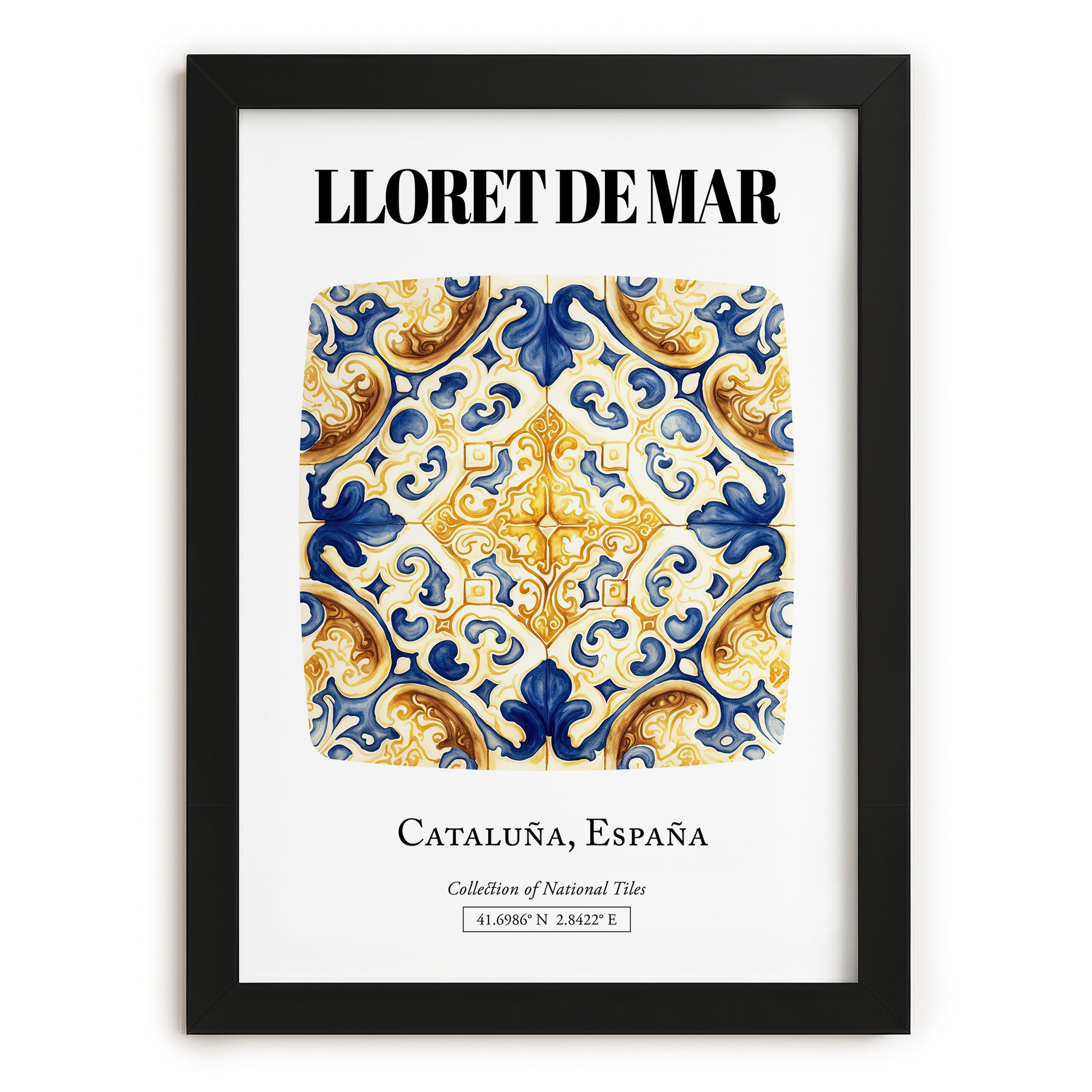 Lloret De Mar, Spain – Vintage Travel Poster, in sleek black frame