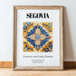 Segovia, Spain – Architectural Travel Art, in wooden frame leaning on the floor