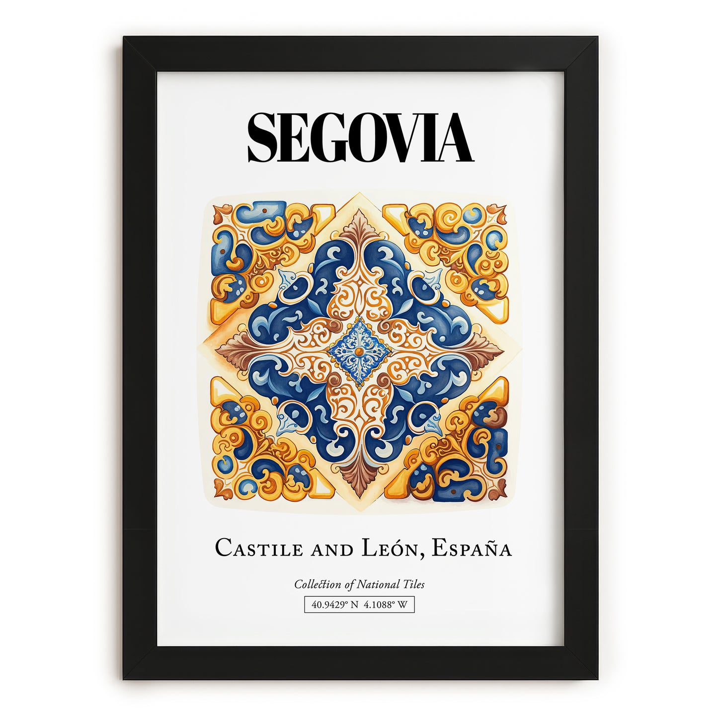 Segovia, Spain – Architectural Travel Art, in sleek black frame