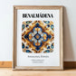 Benalmádena, Spain – National Pride Wall Decor, in wooden frame leaning on the floor