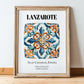 Lanzarote, Spain – Wanderlust-Inspired Poster, in wooden frame leaning on the floor