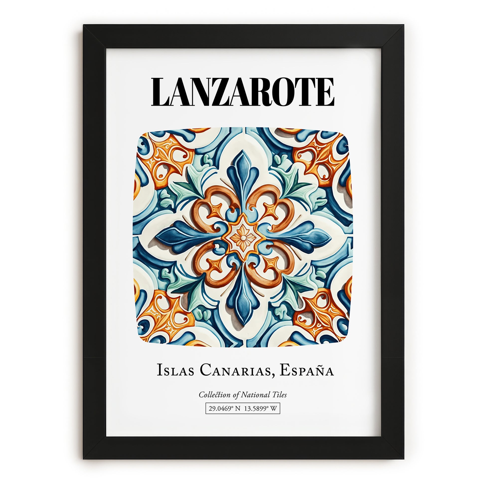 Lanzarote, Spain – Wanderlust-Inspired Poster, in sleek black frame