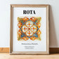 Rota, Spain – Travel Print, in wooden frame leaning on the floor