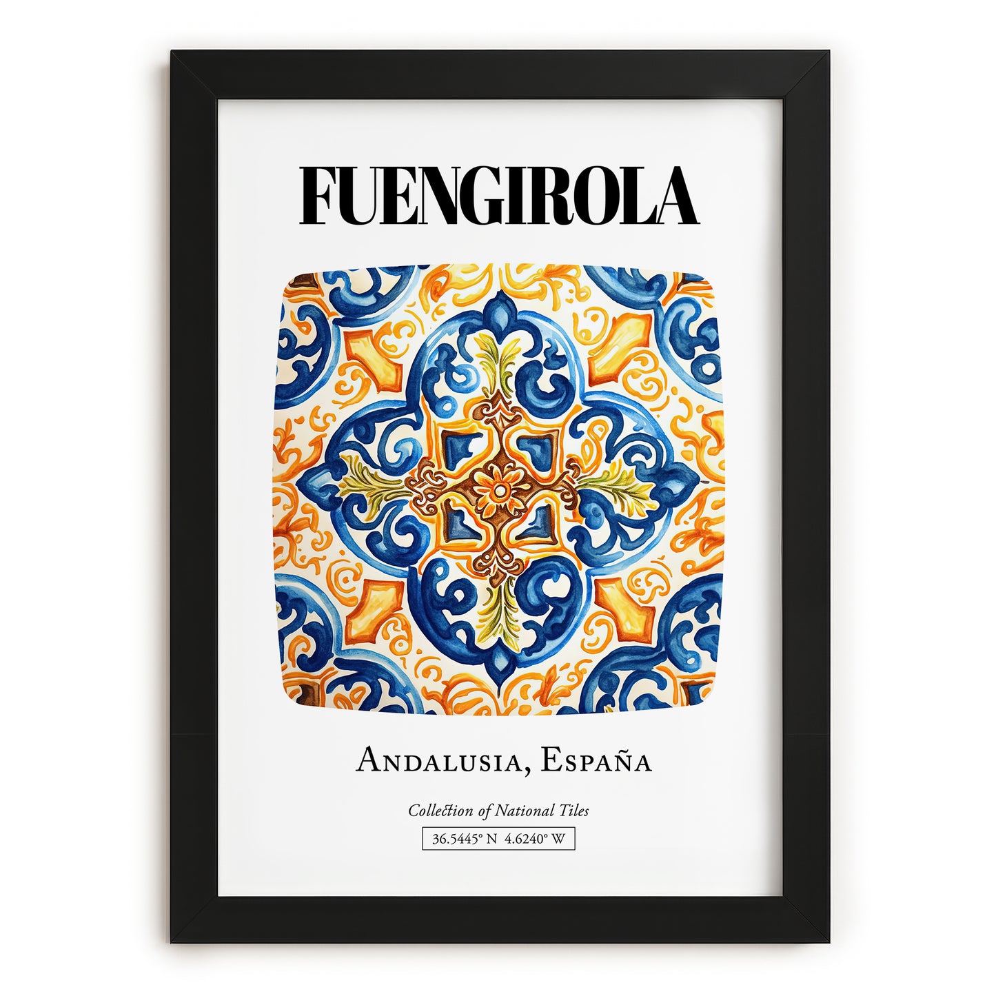 Fuengirola, Spain – Travel Wall Art, in sleek black frame