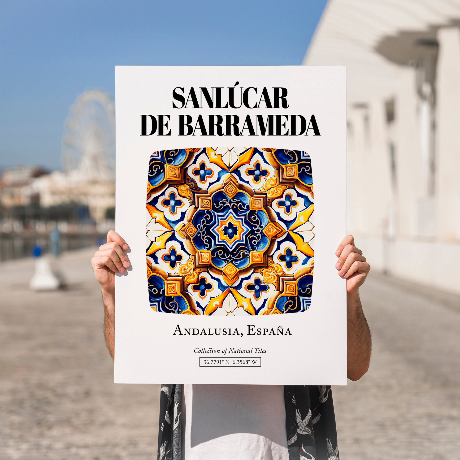 Sanlúcar De Barrameda, Spain – Travel Print, no-text version framed in wood