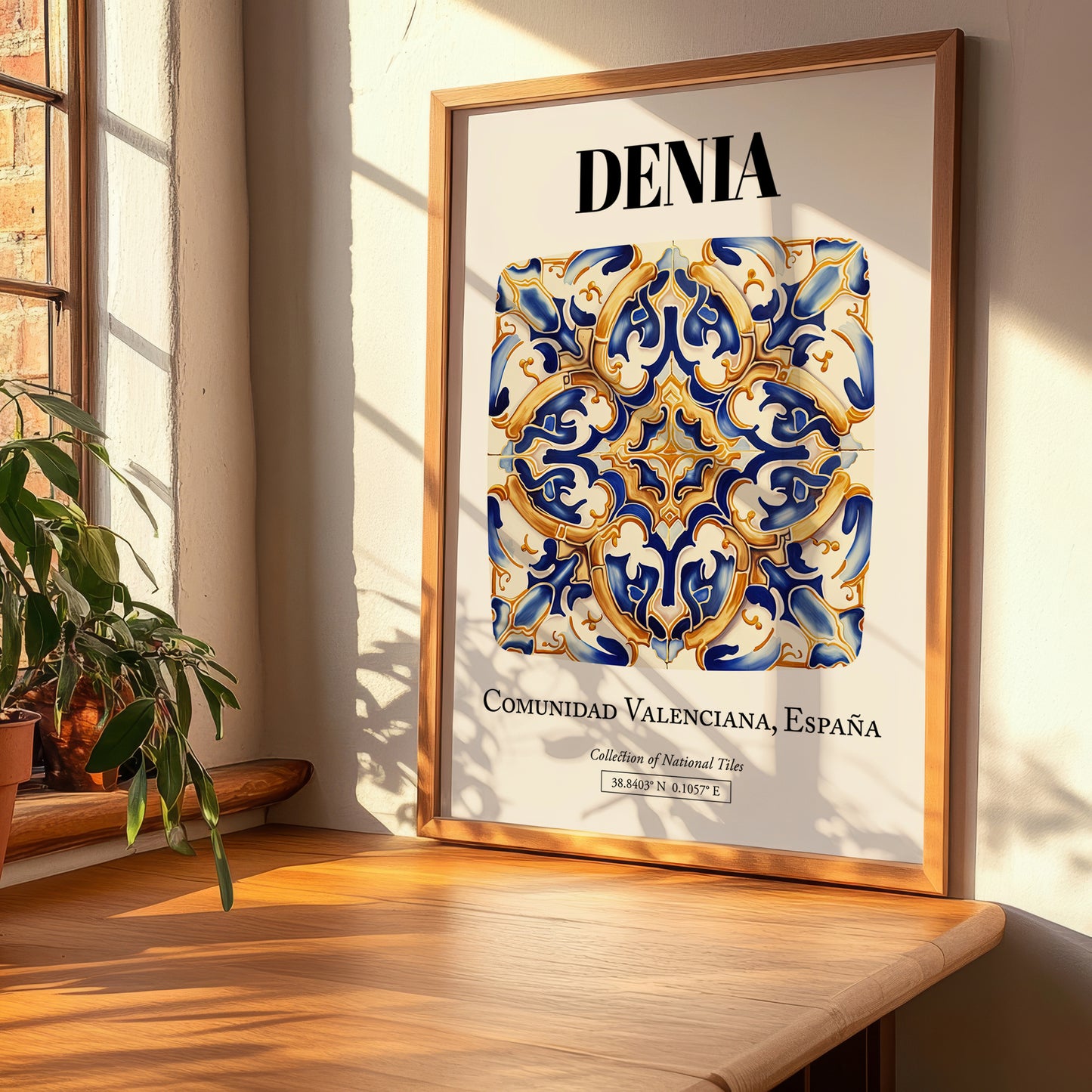 Denia, Spain – Travel Poster, clean layout with no caption