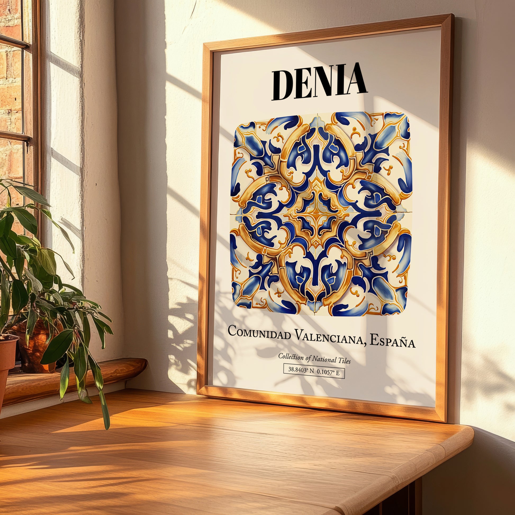 Denia, Spain – Travel Poster, clean layout with no caption