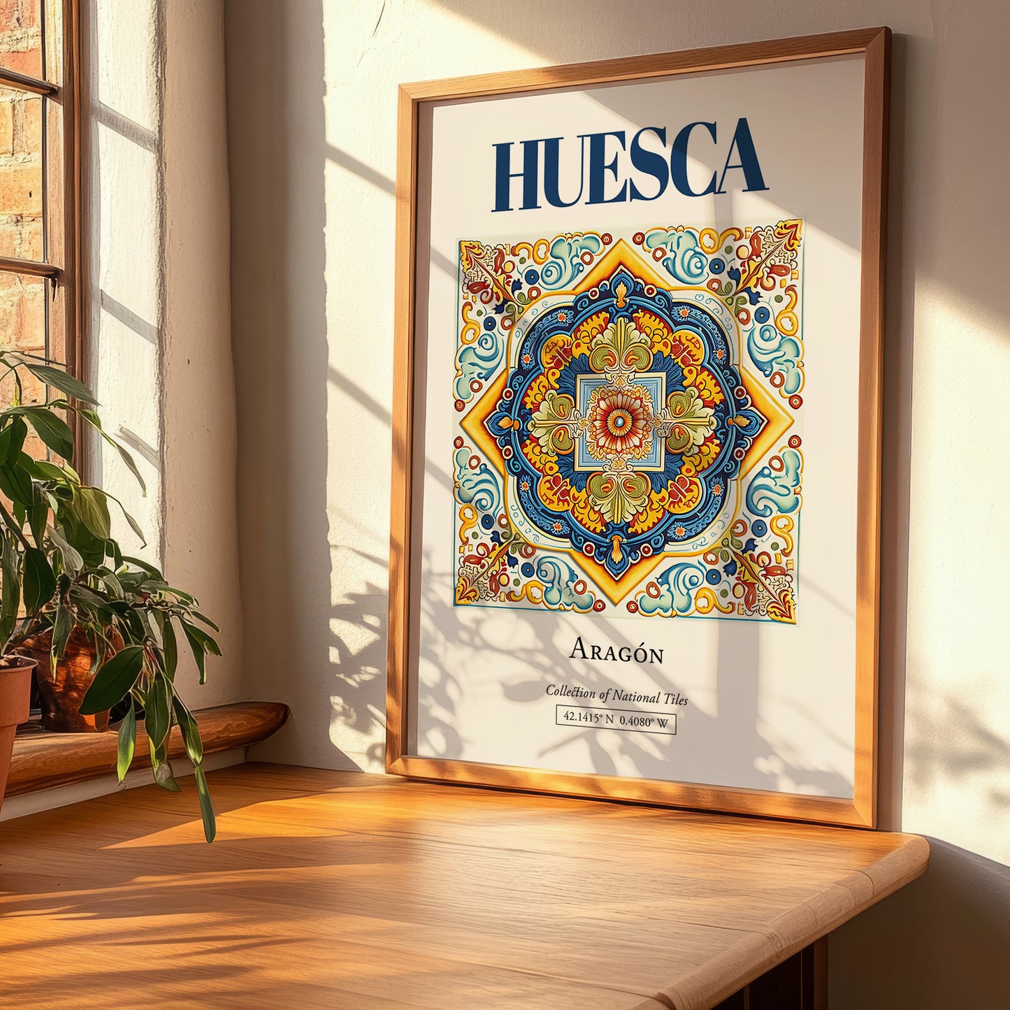 Huesca, Spain – Travel Poster, clean layout with no caption