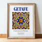 Getafe, Spain – Travel Print, in wooden frame leaning on the floor
