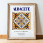 Albacete, Spain – Travel Wall Decor, in wooden frame leaning on the floor