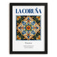 La Coruña (A Coruña), Spain – Cultural Heritage Wall Art, in sleek black frame