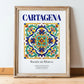 Cartagena, Spain – Minimalist Travel Print, in wooden frame leaning on the floor