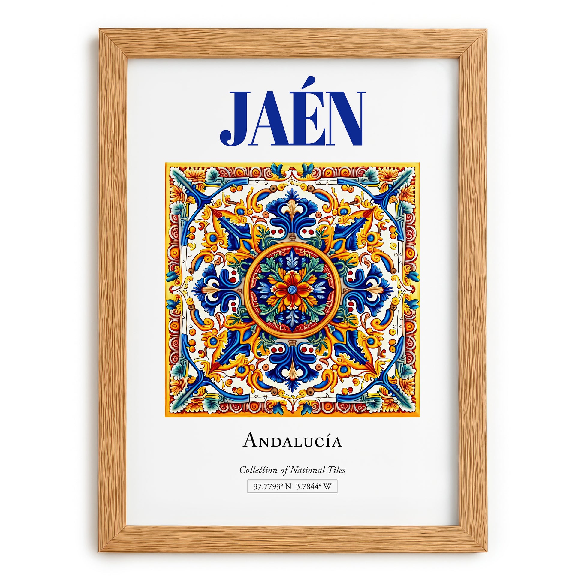 Jaén, Spain – Dream Destination Decor, set in oak frame