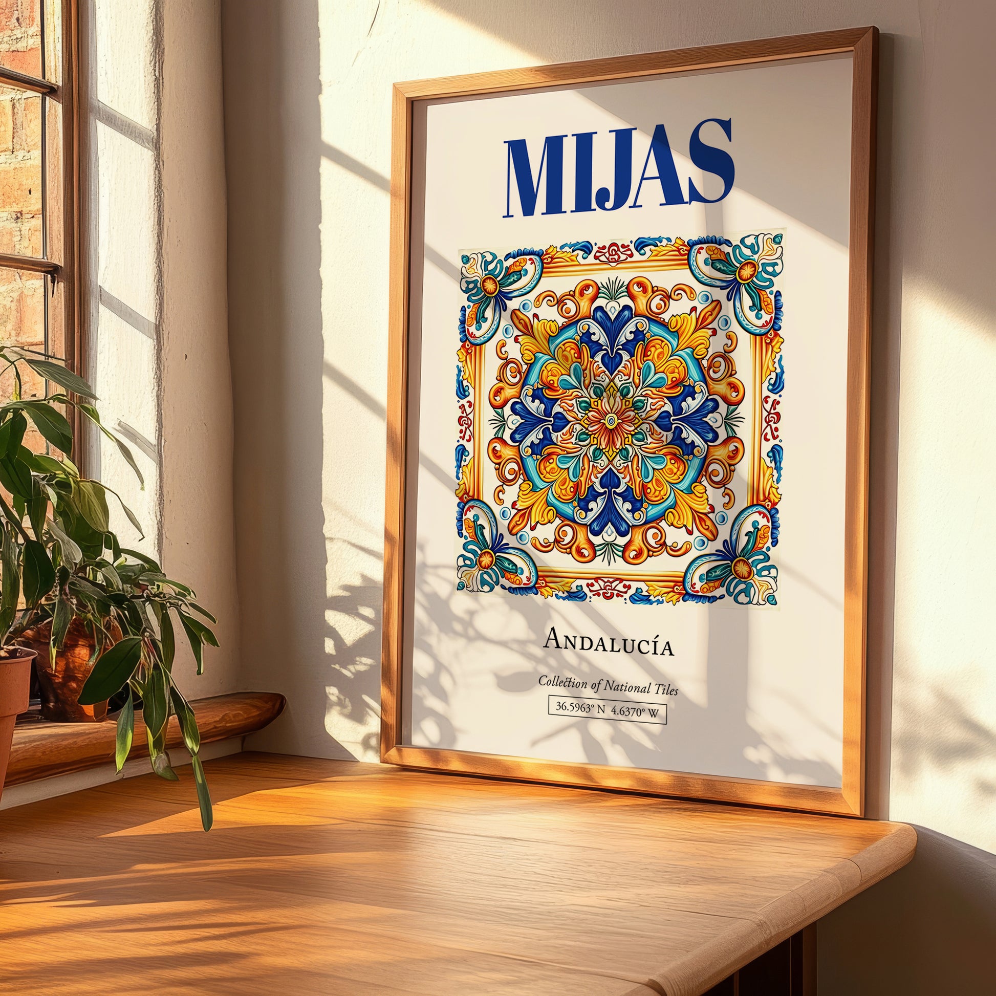 Mijas, Spain – Travel Poster, clean layout with no caption