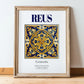 Reus, Spain – Travel Wall Decor, in wooden frame leaning on the floor