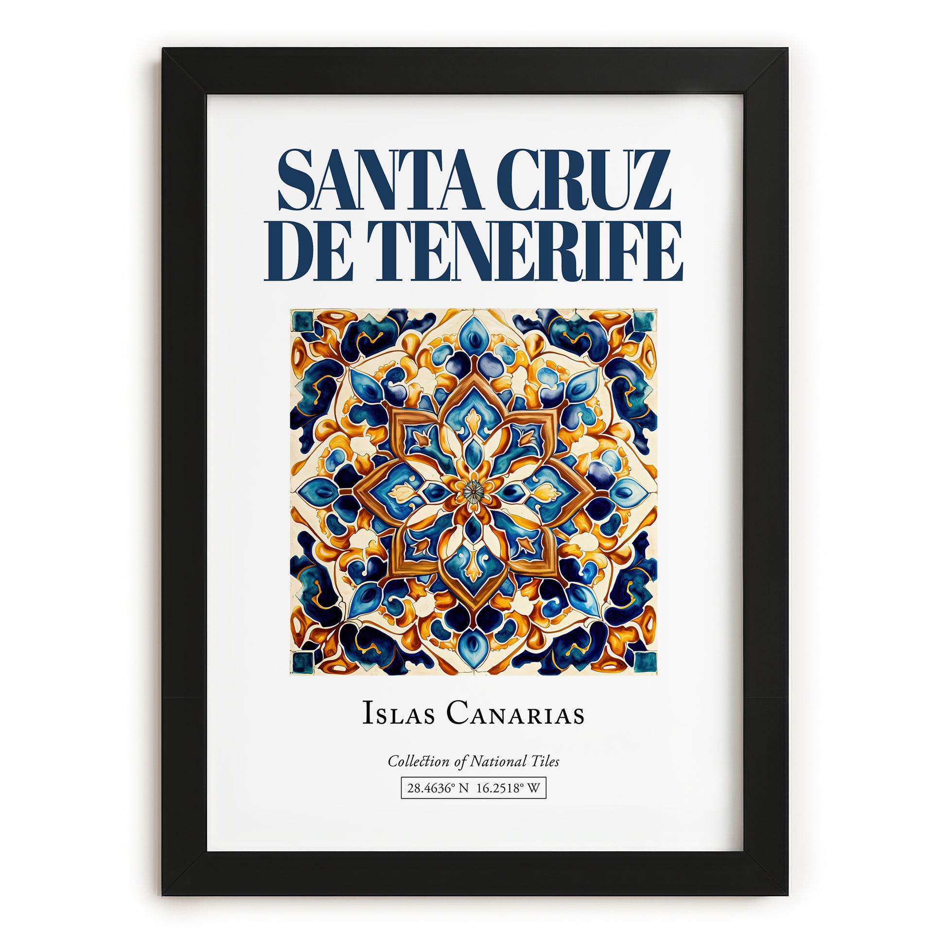 Santa Cruz de Tenerife, Spain – Travel Wall Art, in sleek black frame